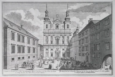 Vista, de, a, jessuitenkirche, e, Dr-Ignaz-Seipal-Platz, em, viena